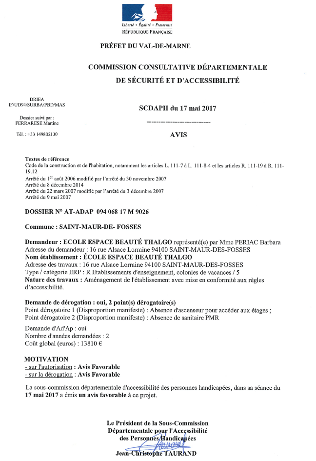 Commission consultative sécurité