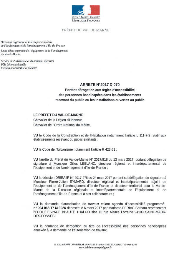 Derogation p1