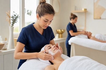 Élève en formation CAP Esthétique Cosmétique Parfumerie