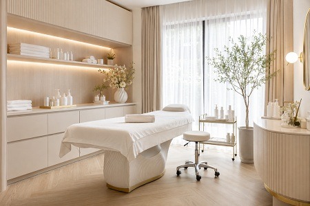 Cabine de soins dans un institut de beauté